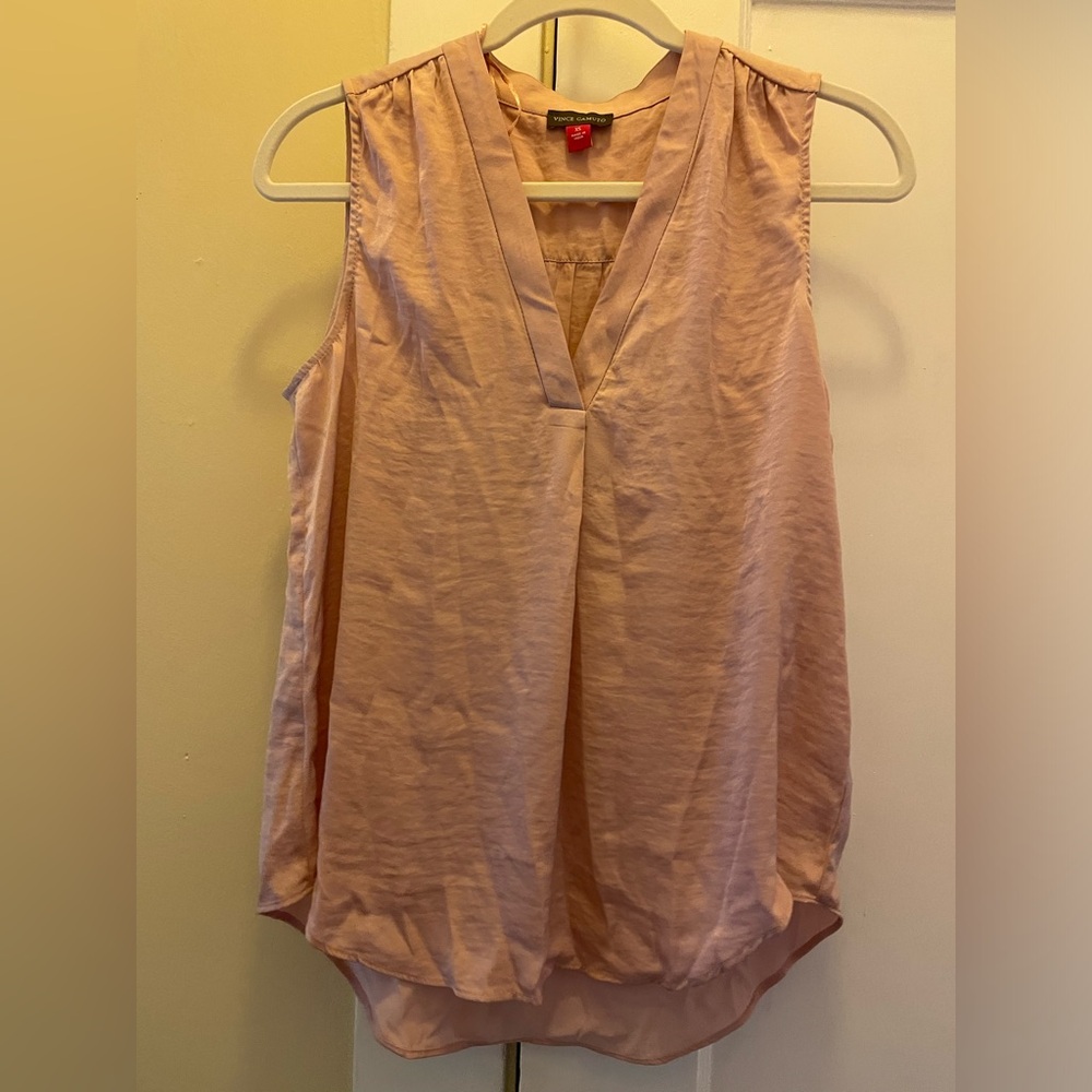 Light pink sleeveless blouse